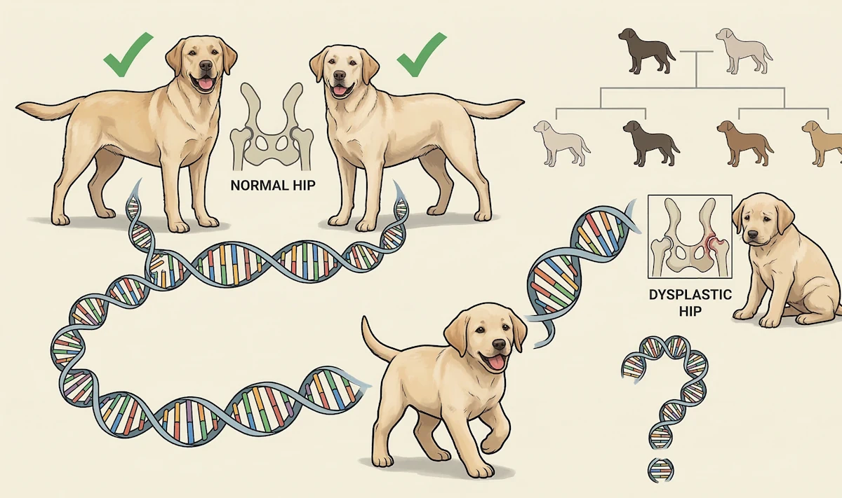 Genetyka dysplazji: Czy zdrowi rodzice gwarantują zdrowego szczeniaka?
