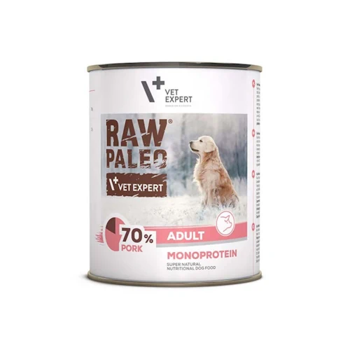 RAW PALEO ADULT DOG PORK 800g - mokra karma dla psów dorosłych monoproteina z wieprzowiną fot. vetplanet.store