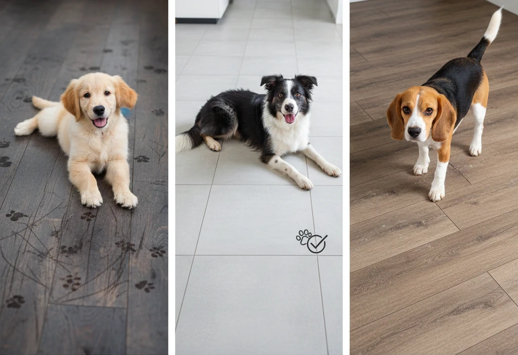 Wybór podłogi przy psie – Panele, płytki czy drewno – co jest najbardziej odporne na zarysowania?
